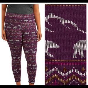 Terra & Sky Polar Bear Holiday Plus Size 0X